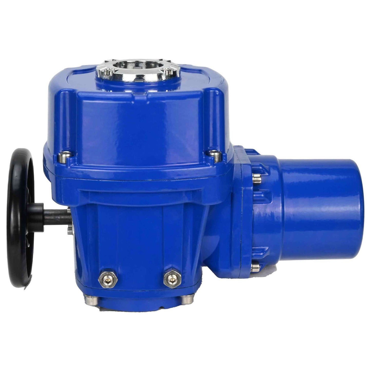 Quarter-turn electric actuator DNOVA QT-W(M)EX-005-500 explosion-proof with torque coupling and steering wheel 380V