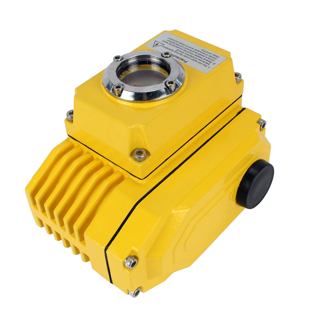 Actuador eléctrico de cuarto de vuelta DNOVA 005-010 24V con sensor de realimentación y señal de control de entrada 4-20 mA