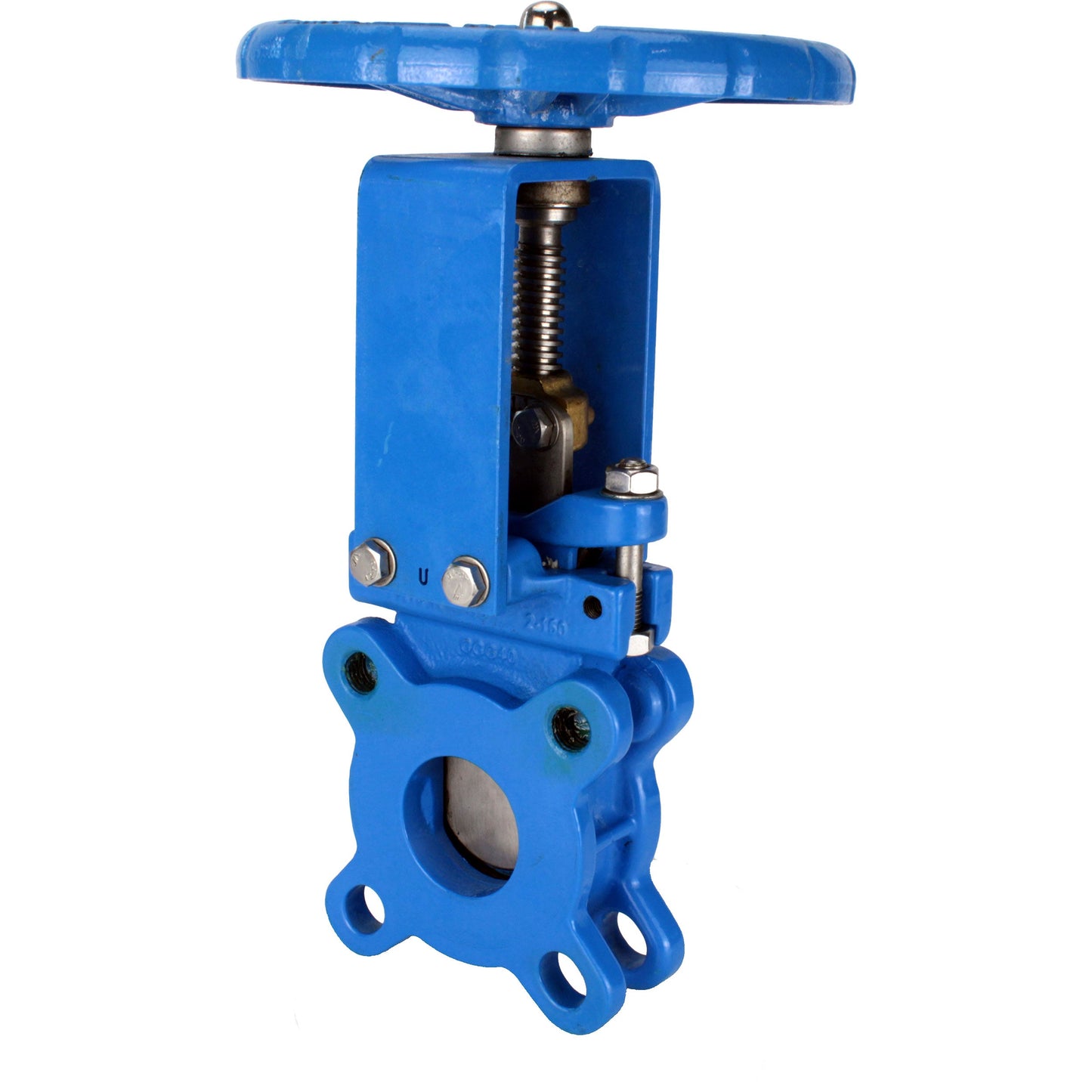 Knife gate valve DNOVA GVKN1331N-2W-Fb-S 16 bar, body material - cast iron GGG40, knife material - stainless steel AISI 304, seal - NBR, handwheel