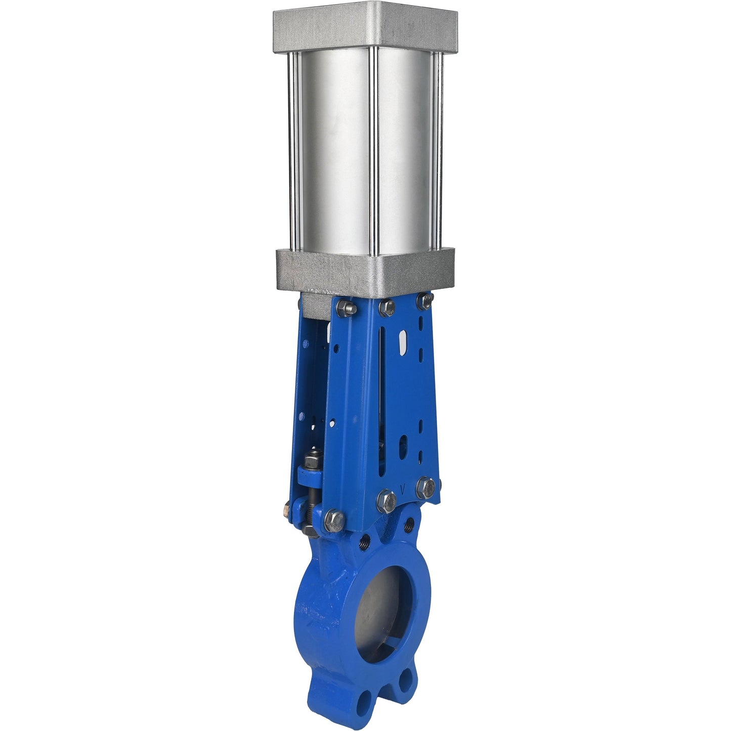 Gate valves DNOVA GVKR1331E-1W-Fb-2P-WENZ PN16 unidirectional, interflanged, spindle - extendable, body - cast iron GGG40, gate - stainless steel 304, seal - EPDM, pneumatically actuated, WENZ
