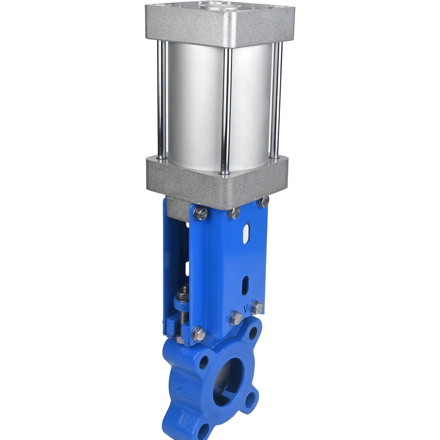 Gate valves DNOVA GVKR1331M-1W-Fb-2P-WENZ PN6 unidirectional, interflanged, spindle - extendable, body - cast iron GGG40, gate - stainless steel 304, seal - EPDM, pneumatically actuated, WENZ
