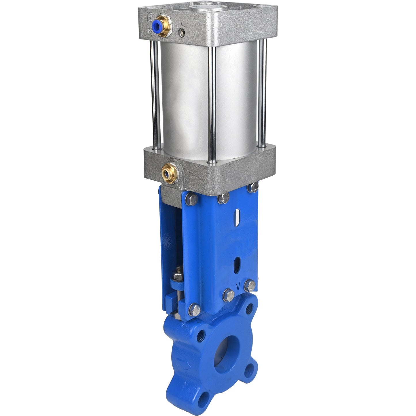 Gate valves DNOVA GVKR1331M-1W-Fb-2P-WENZ PN10 unidirectional, interflanged, spindle - extendable, body - cast iron GGG40, gate - stainless steel 304, seal - EPDM, pneumatically actuated, WENZ