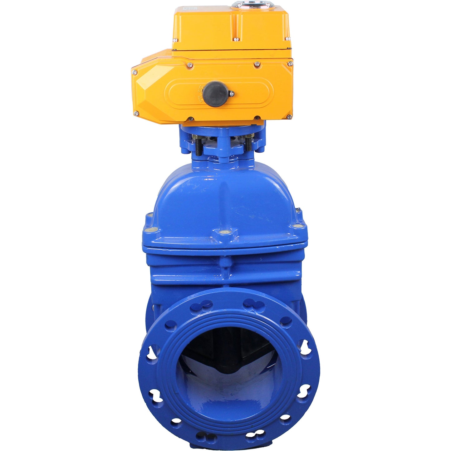 Wedge valves DNOVA GVWN1414E-2W-F flanged wedge valves, wedge - rubber-coated, spindle - non-rising, body - cast iron, seal - EPDM, with ISO flange with multi-turn electric drive MT-N-Z-O1-380VAC-U1