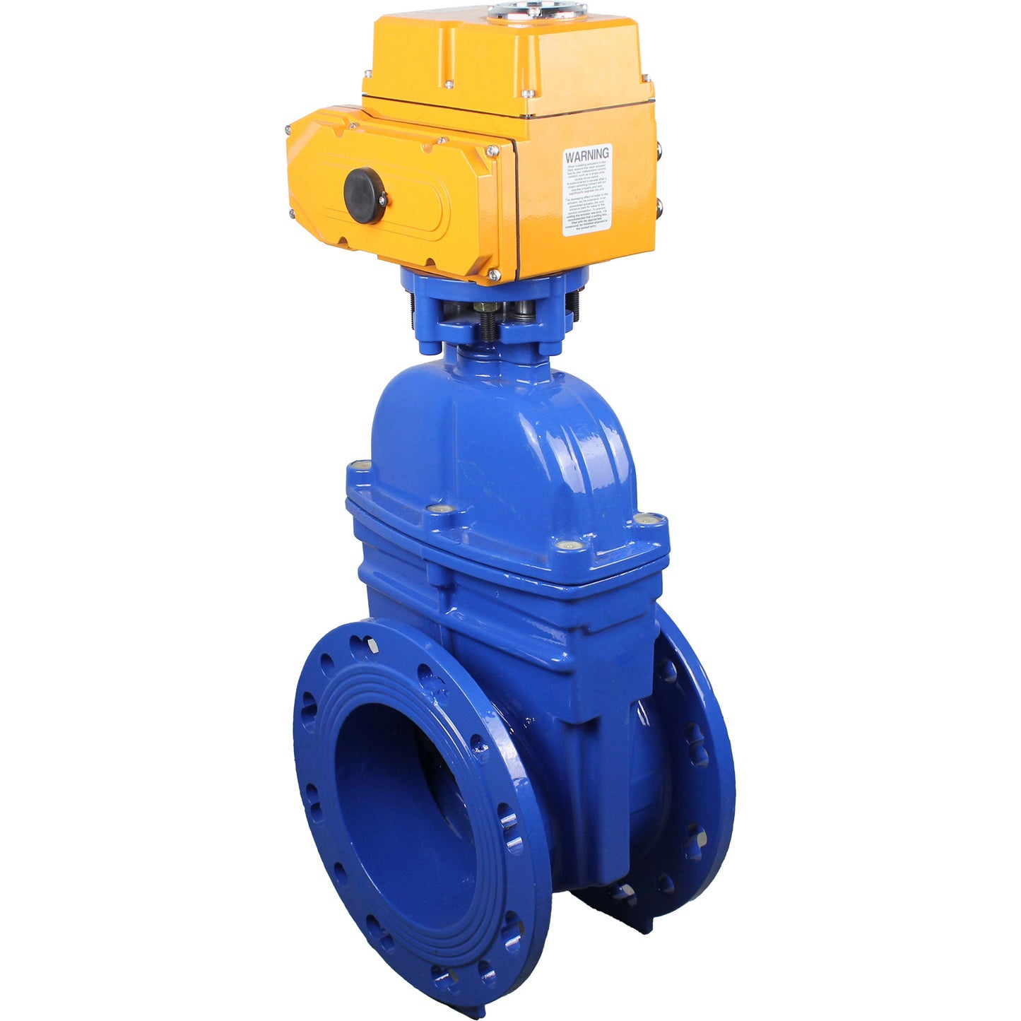 Wedge valves DNOVA GVWN1414E-2W-F flanged wedge valves, wedge - rubber-coated, spindle - non-rising, body - cast iron, seal - EPDM, with ISO flange with multi-turn electric drive MT-N-Z-O1-380VAC-U1