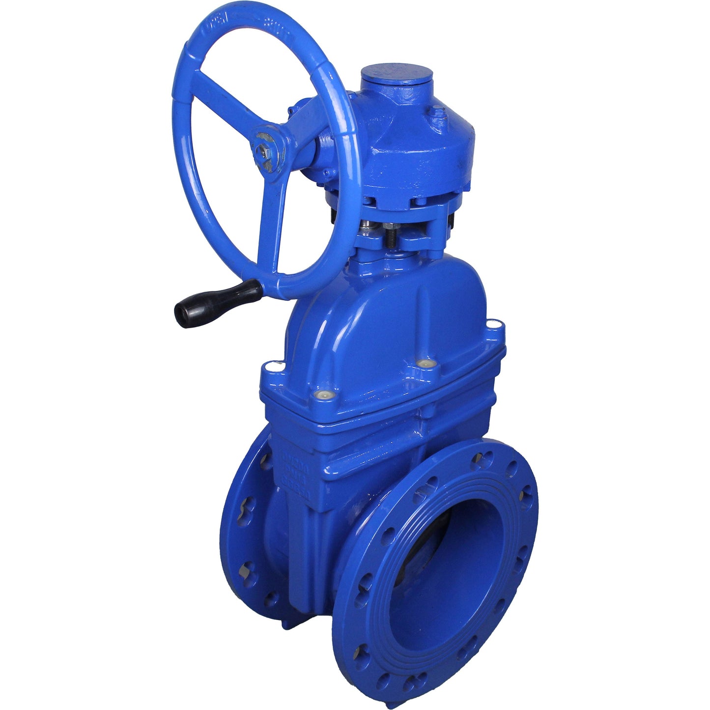 Wedge valves DNOVA GVWN1414E-2W-F flanged wedge valves, wedge - rubber coated, spindle - non-rising, body - cast iron, seal - EPDM, with ISO flange with gearbox RMN1-360Z-T2,35-ISO