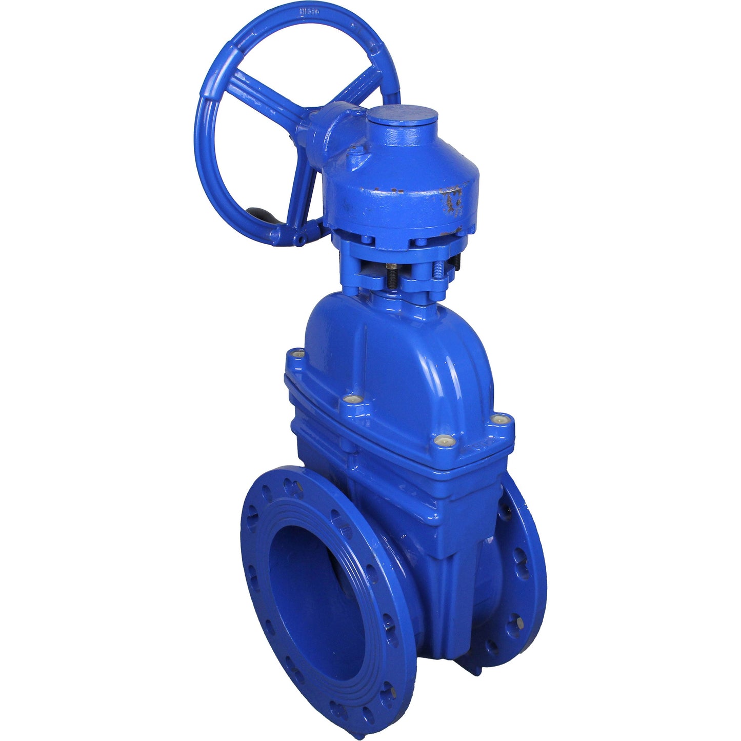 Wedge valves DNOVA GVWN1414E-2W-F flanged wedge valves, wedge - rubber coated, spindle - non-rising, body - cast iron, seal - EPDM, with ISO flange with gearbox RMN1-360Z-T2,35-ISO