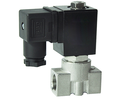 Électrovanne miniature à deux voies normalement fermée à action directe DNOVA DHSM31-S EPDM G 24V, matériau du corps - acier inoxydable AISI 316, joint - EPDM, avec bobine S91B 24V