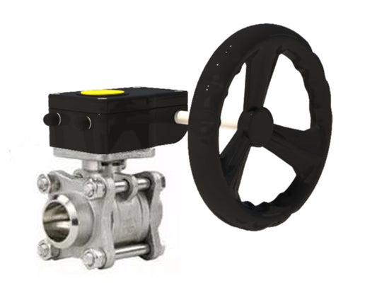 Stainless steel ball valve DNOVA kshpp-316200-iso_ham, body material - stainless steel AISI 316, ball material - stainless steel AISI 316, seal - PTFE, handle operated