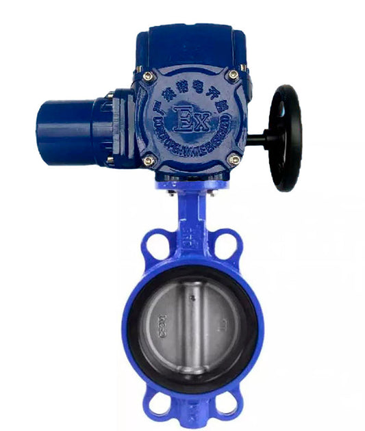 Water butterfly valve DNOVA GGG50-316L-EPDM body material - cast iron GGG50, disk material - stainless steel 316L, seal - EPDM with 1/4-turn electric actuator DNOVA QT-W (M) 380V