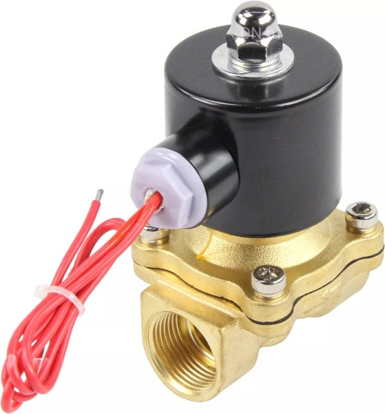 Electroválvula DNOVA VS100-VT-NC-24VAC, cuerpo de latón, junta de Vitón, normalmente cerrada, bobina de 24 V CA.