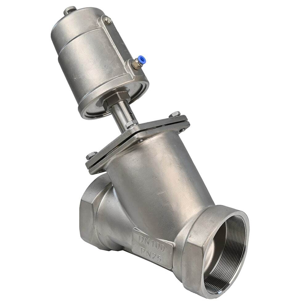 Pneumatic valve DNOVA VS3232PV-T-1PNC PSI232/PSI362, body material - stainless steel CF8M, threaded, Y-shaped