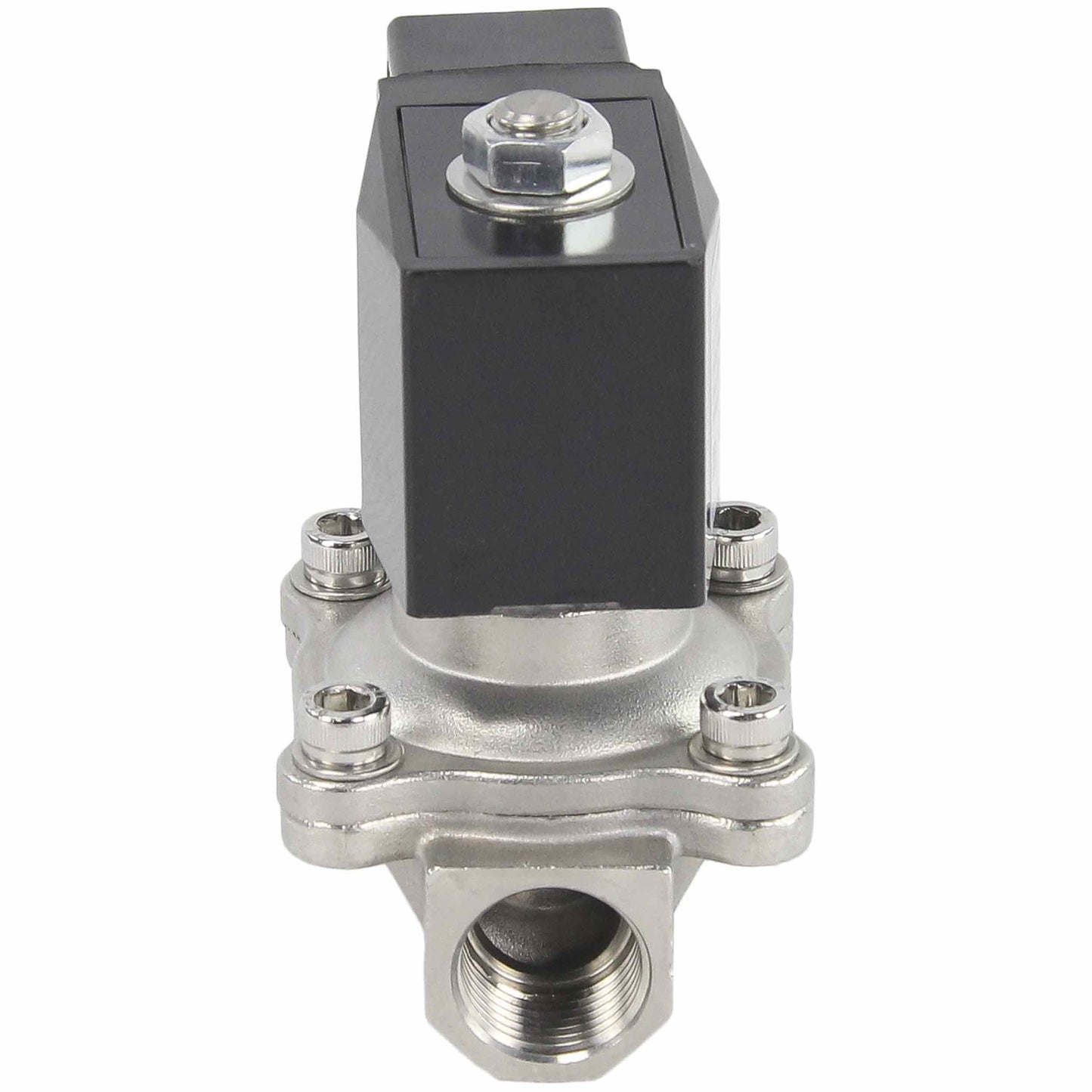 Two way normally closed direct acting electric solenoid valve DNOVA VS2W-201E-NC EPDM 220V, body material - stainless steel AISI 304, seal - EPDM