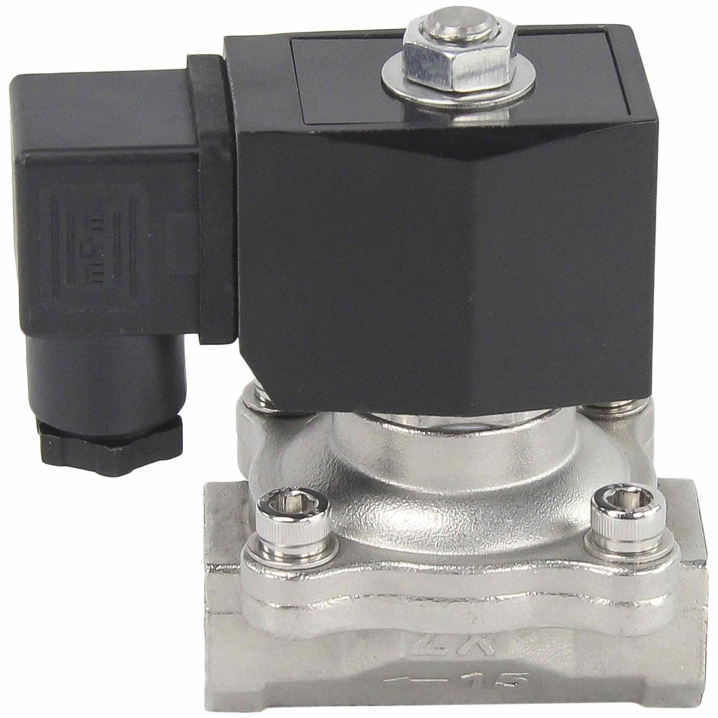 Two way normally closed direct acting electric solenoid valve DNOVA VS2W-201V-NC VITON 24V, body material - stainless steel AISI 304, seal - Viton