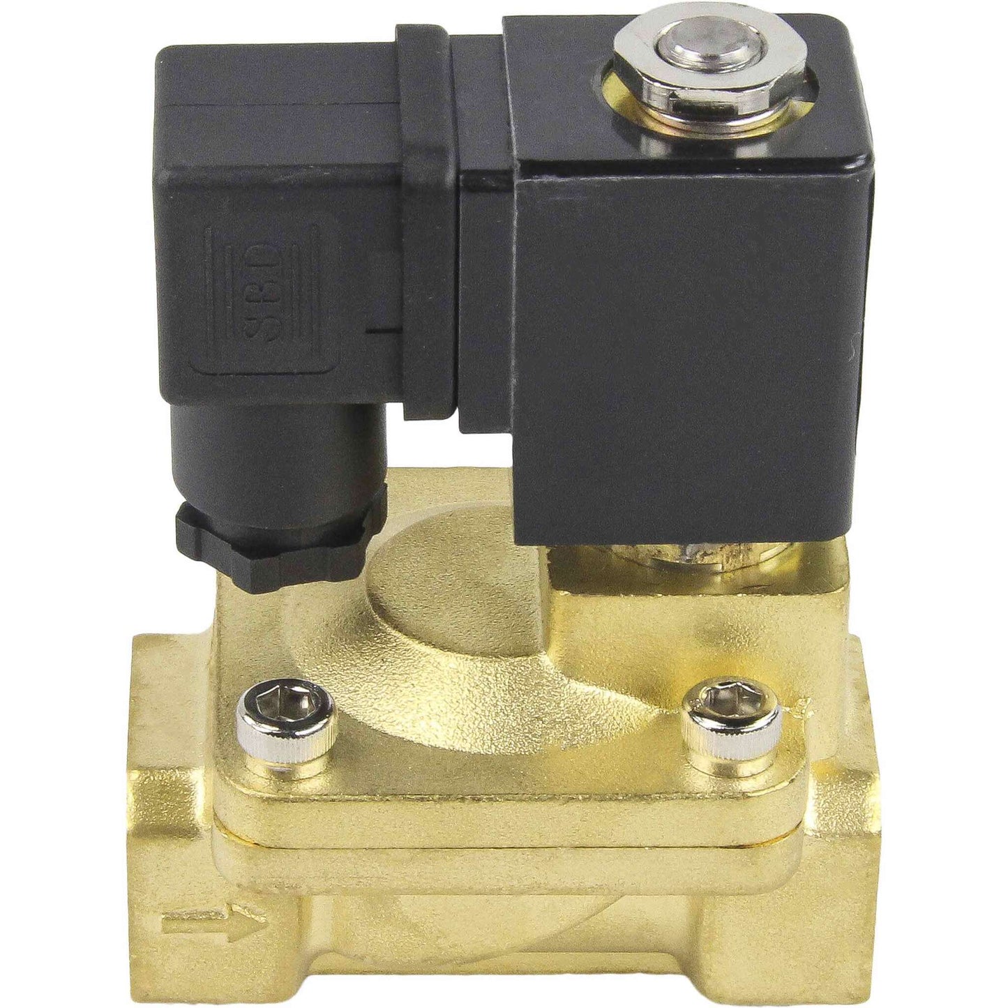 Two way normally closed indirect acting electric solenoid valve DNOVA VS2W-400N-PU-NC G NBR 24V, body material - brass, seal - NBR