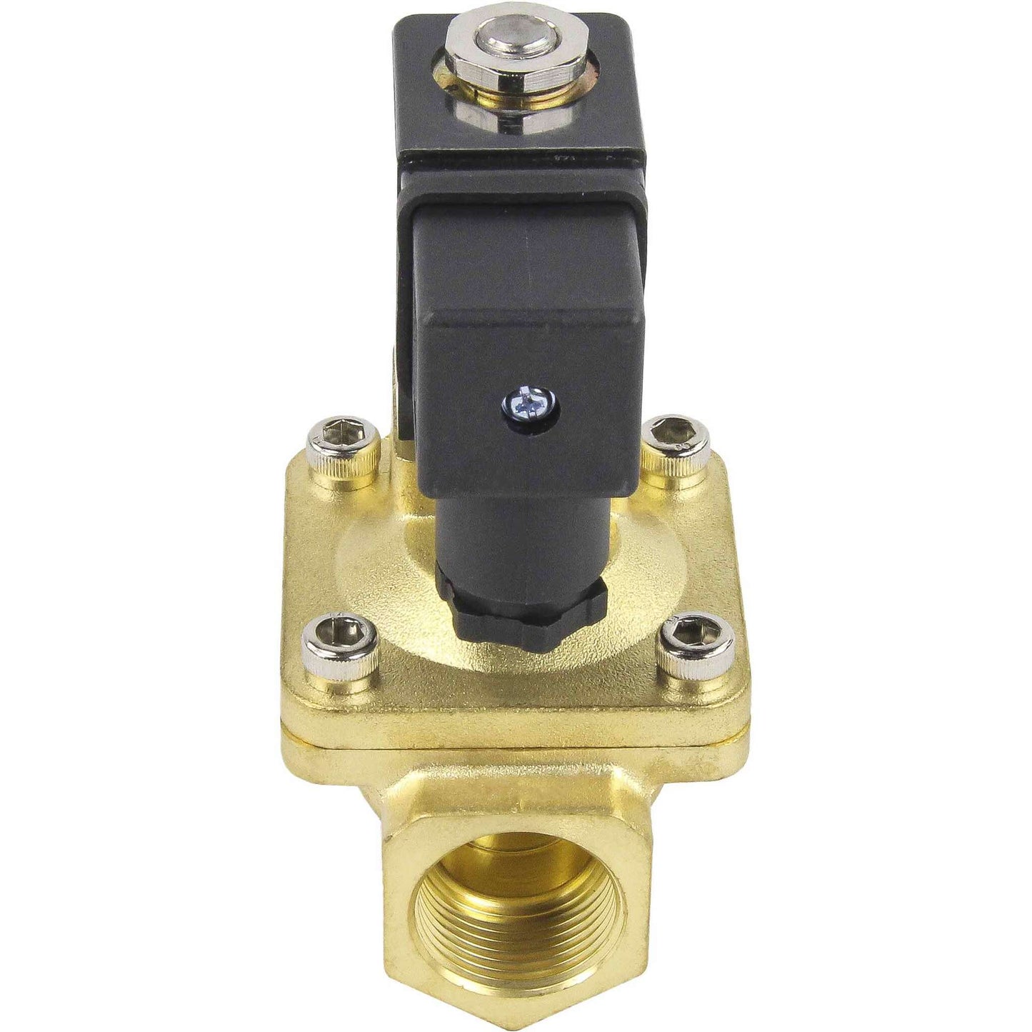 Two way normally closed indirect acting electric solenoid valve DNOVA VS2W-400N-PU-NC G NBR 220V, body material - brass, seal - NBR