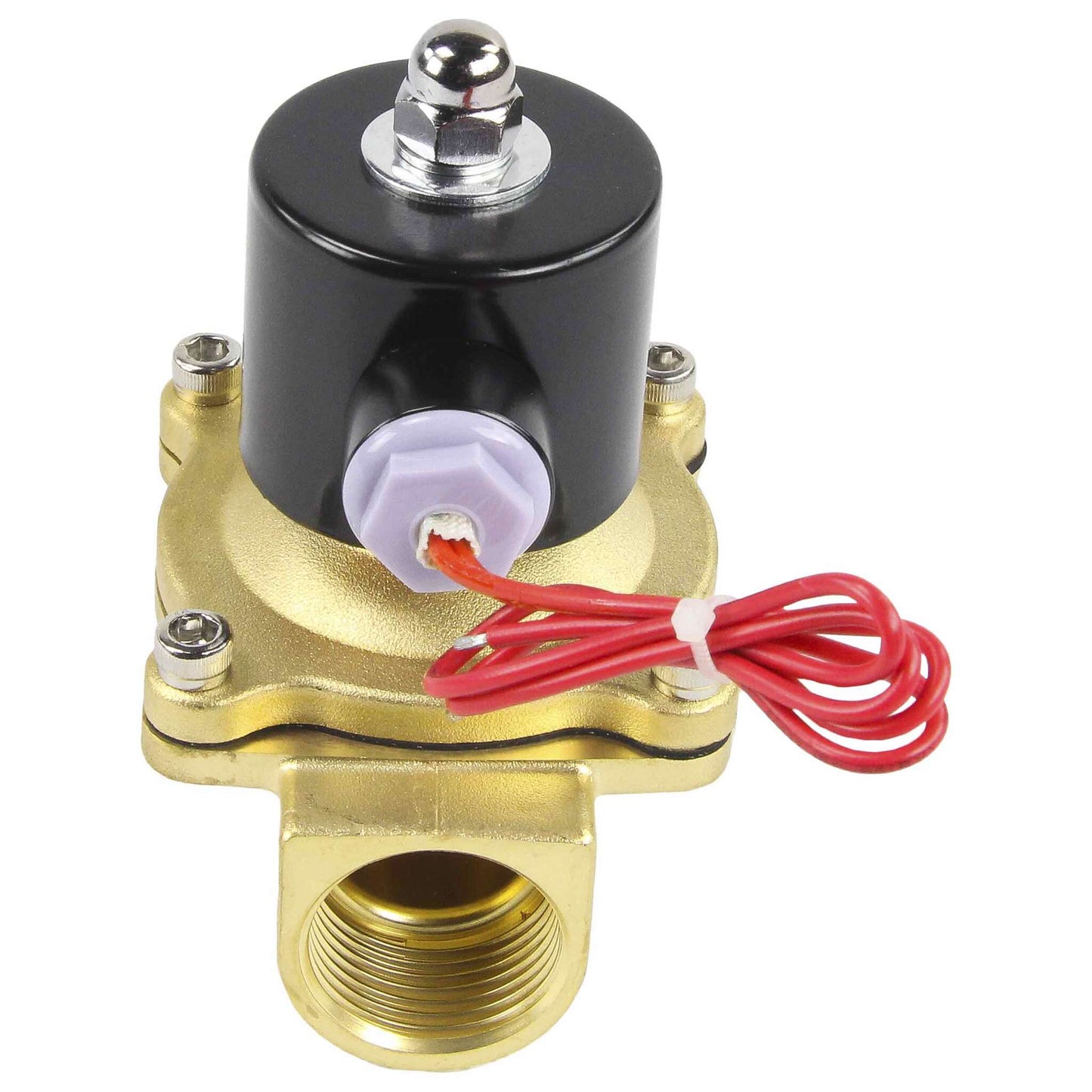 Two way normally closed direct acting electric solenoid valve DNOVA VS2W-100N-NC NBR 220V, body material - brass, seal - NBR