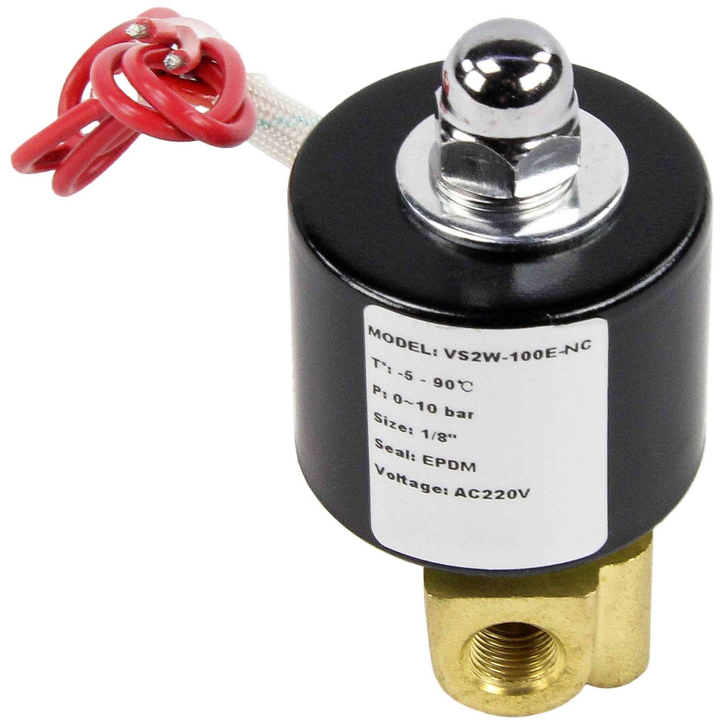 Two way normally closed direct acting DNOVA VS2W-100E-NC EPDM 24V, body material - brass, seal - EPDM