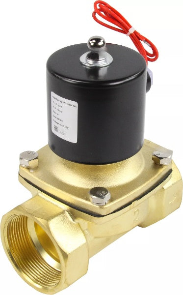 Electroválvula DNOVA VS100-VT-NC-24VAC, cuerpo de latón, junta de Vitón, normalmente cerrada, bobina de 24 V CA.