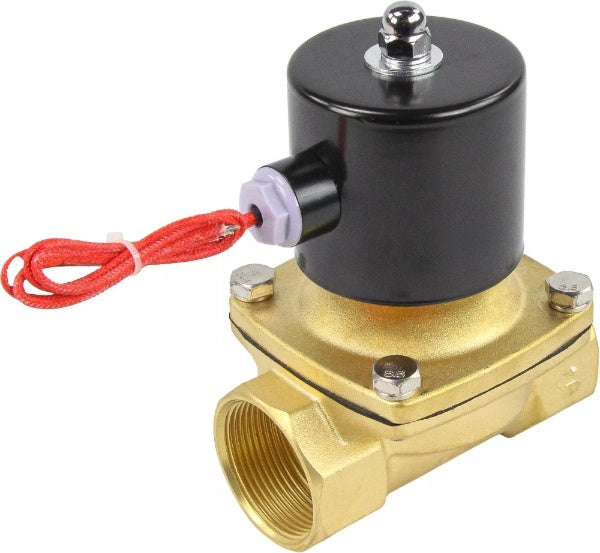 Electroválvula DNOVA VS100-VT-NC-24VAC, cuerpo de latón, junta de Vitón, normalmente cerrada, bobina de 24 V CA.