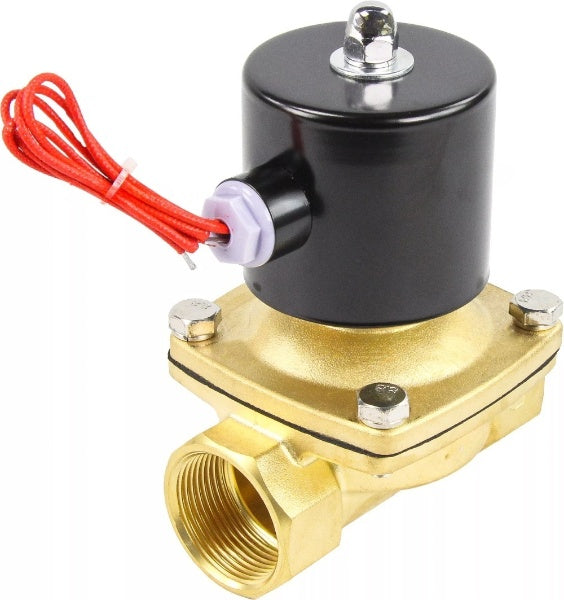 Electroválvula DNOVA VS100-VT-NC-24VAC, cuerpo de latón, junta de Vitón, normalmente cerrada, bobina de 24 V CA.