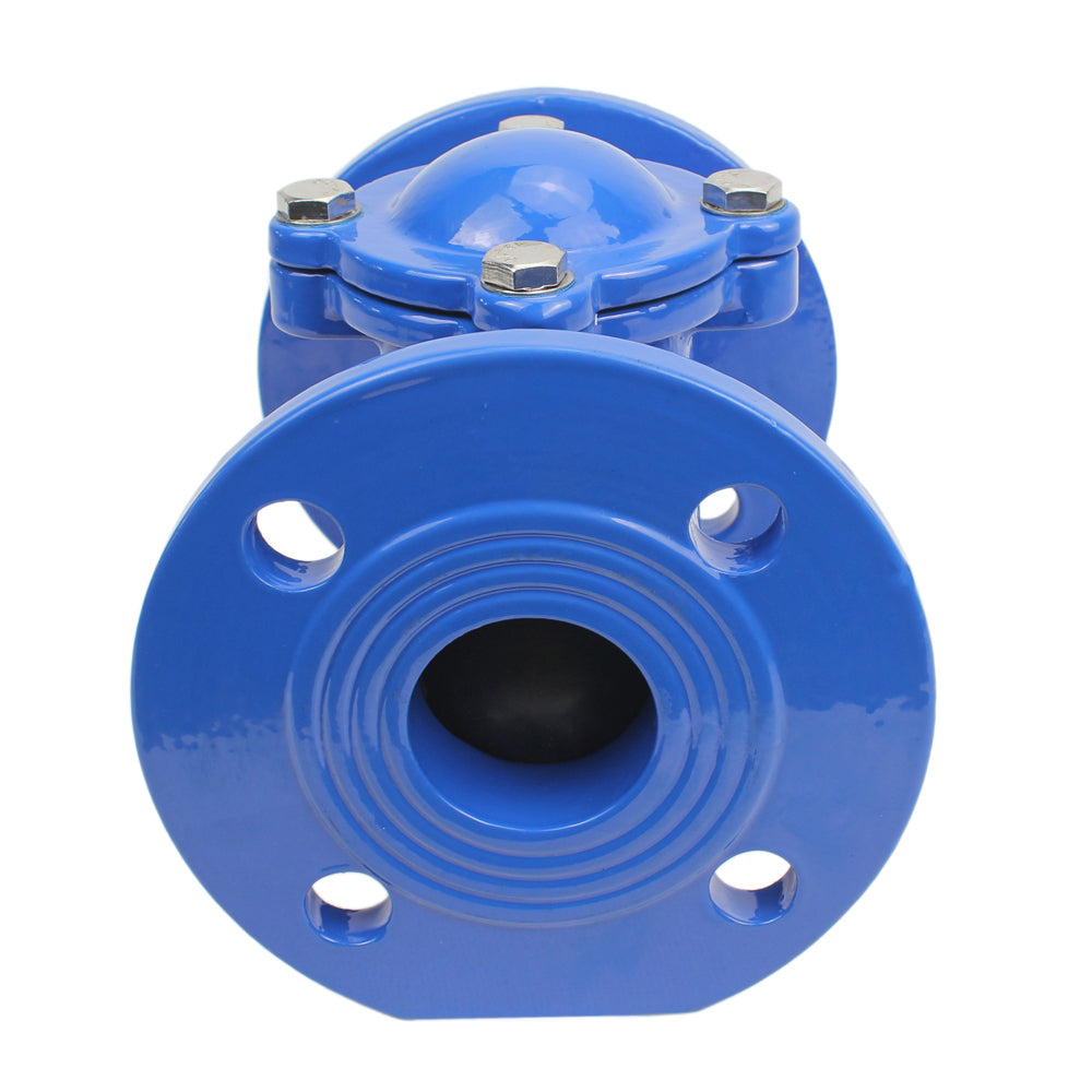 Ball check valve DNOVA VCB1414N-F PN16 without drain plug, body material - cast iron GGG50, closure element material - cast iron GGG50, seal - NBR