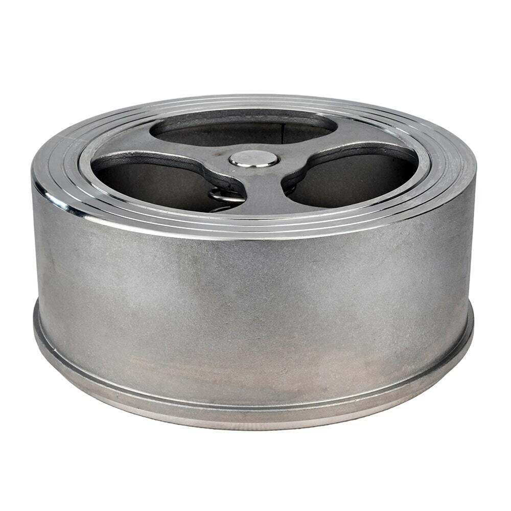 Válvula de retención de resorte DNOVA VCS3232-Fb 25 bar, material del cuerpo: acero inoxidable AISI 316, material de bloqueo: acero inoxidable AISI 316, brida compacta