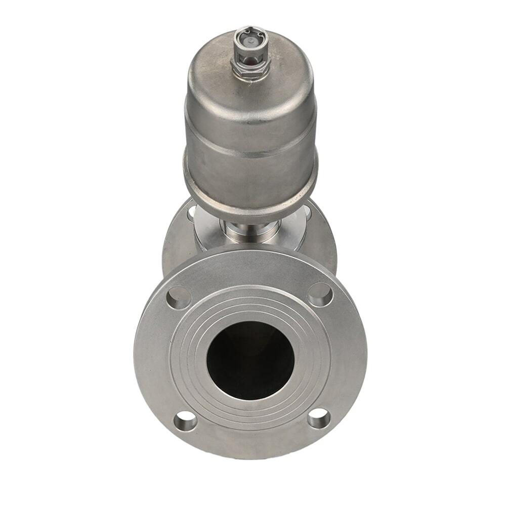 Pneumatic valve DNOVA VS3232PV-F-1PNC PSI232, body material - stainless steel AISI 316, flanged, Y-shaped