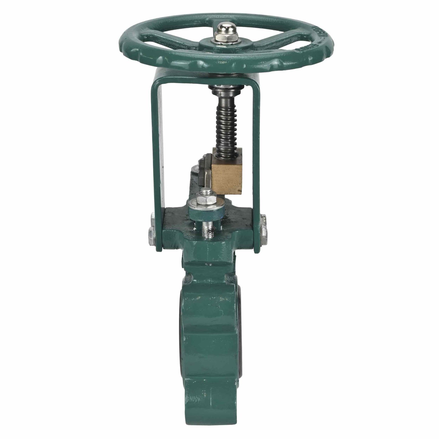 Knife gate valve DNOVA GVKN1331E-2W-Fb-S, body material - cast iron GGG40, knife material - stainless steel AISI 304, seal - EPDM, handwheel