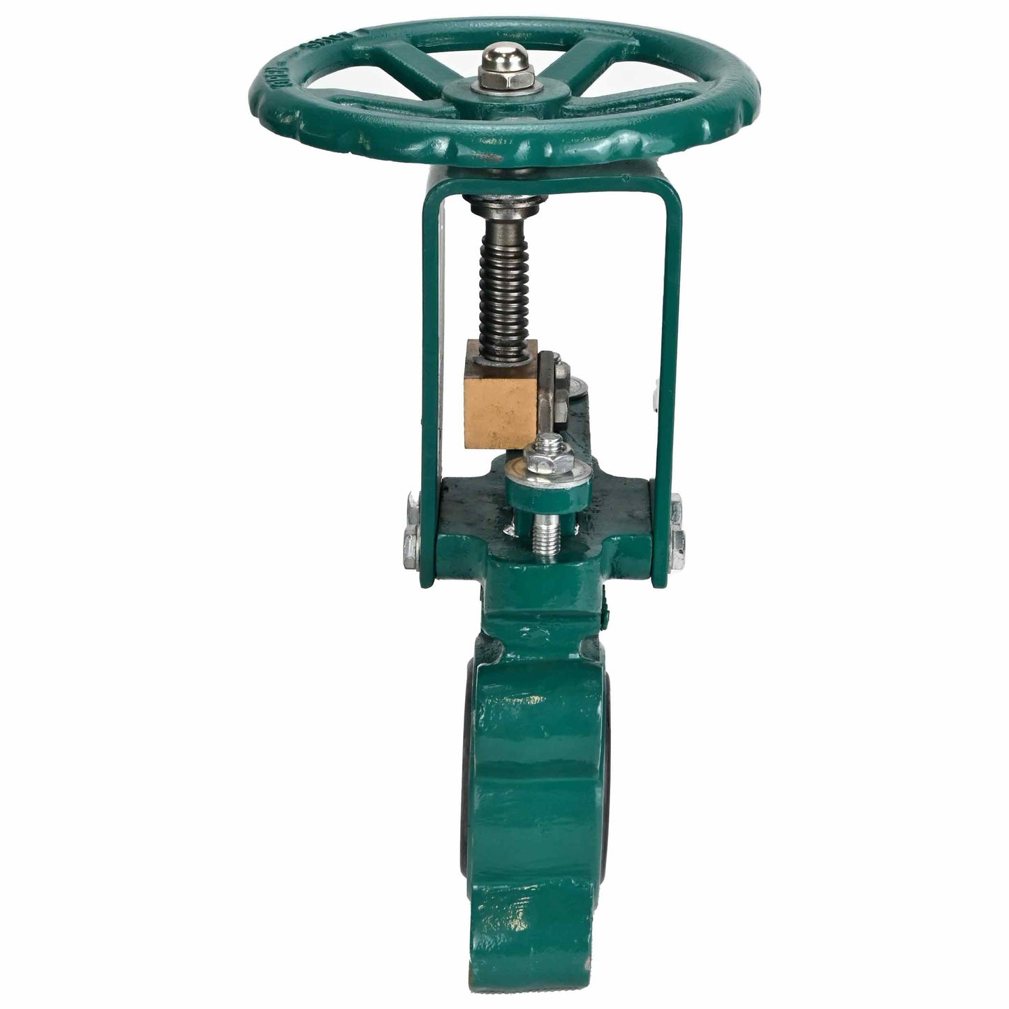 Knife gate valve DNOVA GVKN1331E-2W-Fb-S, body material - cast iron GGG40, knife material - stainless steel AISI 304, seal - EPDM, handwheel