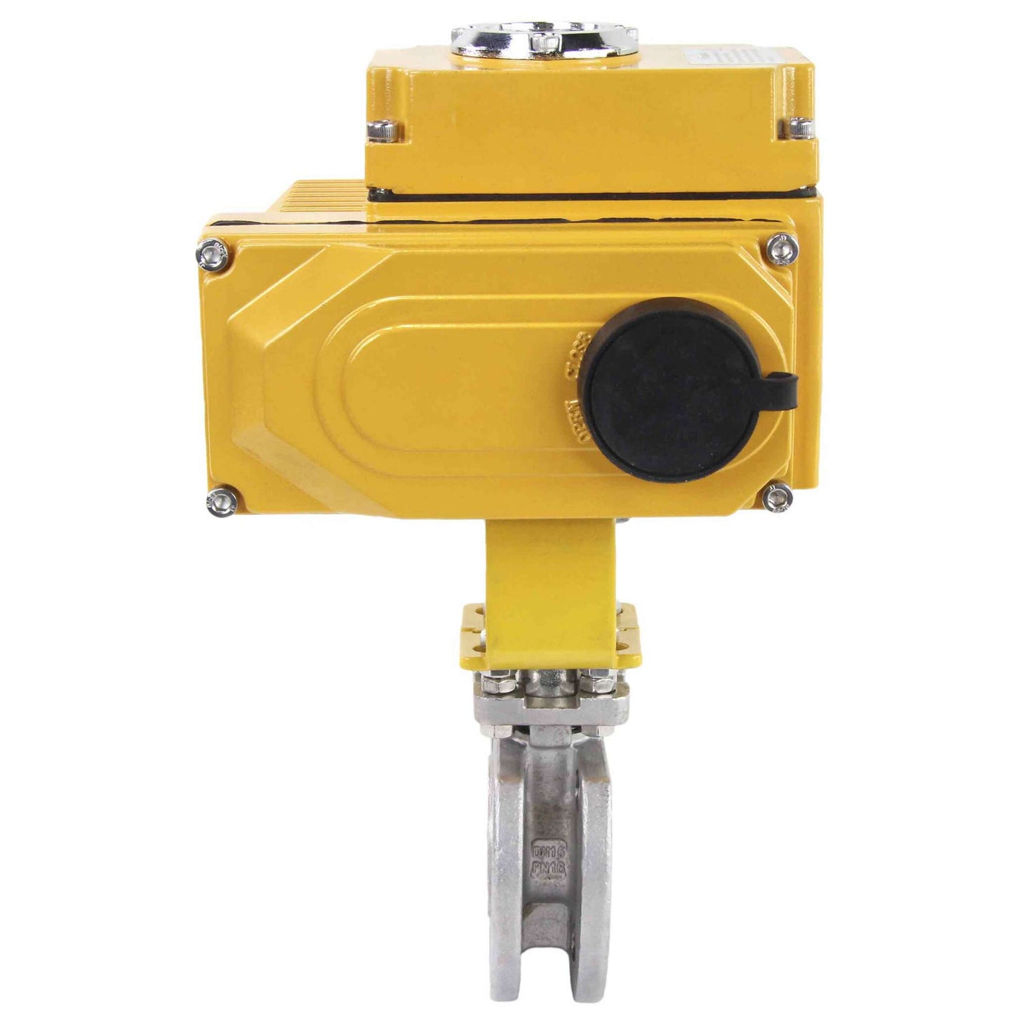 Stainless steel ball valve DNOVA kchmfp-DNOVA-380v, body material - stainless steel AISI 316, ball material - stainless steel AISI 316, seal - PTFE, electric actuator operated