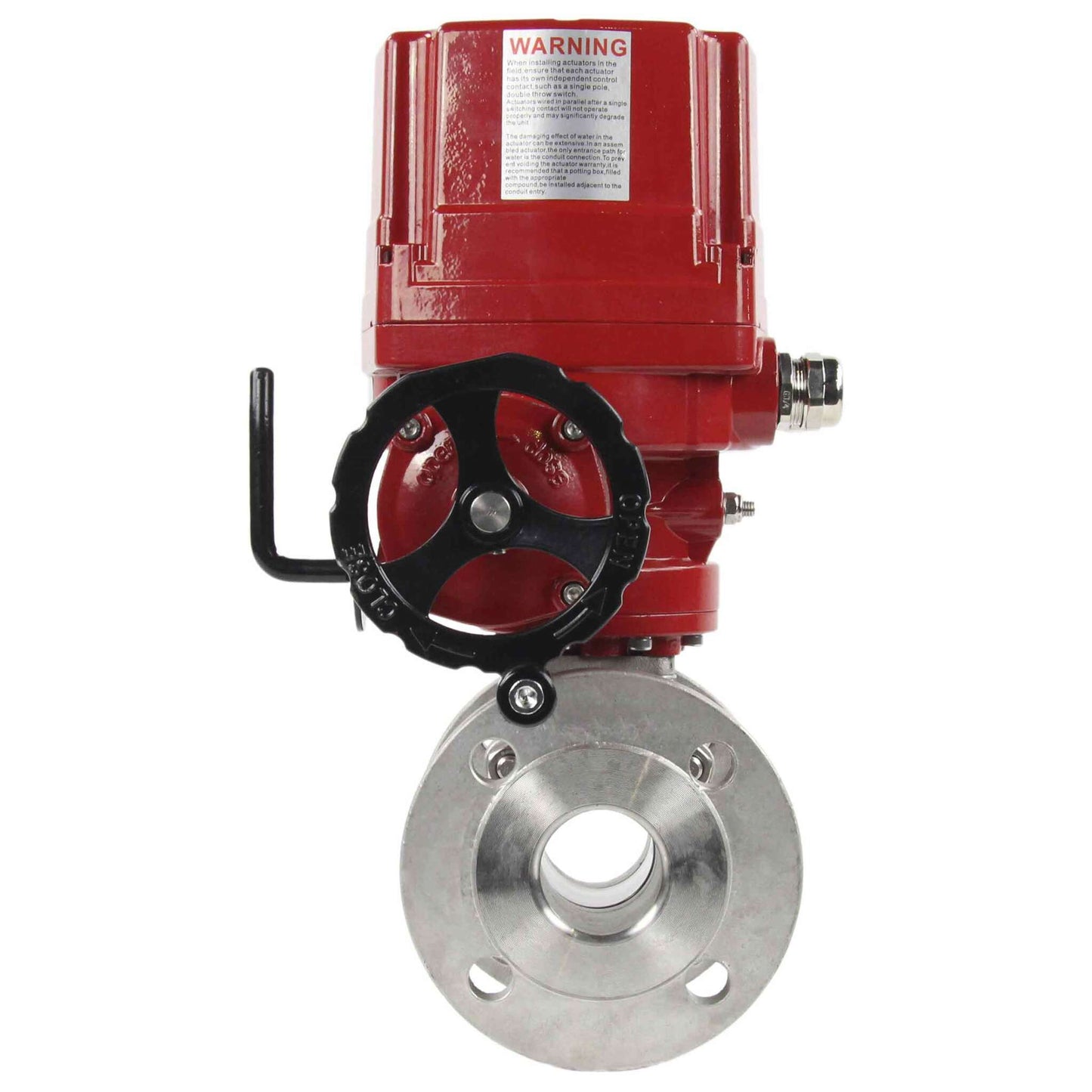 Stainless steel ball valve DNOVA kchfp-DNOVA-ex-110/220v, body material - stainless steel AISI 316, ball material - stainless steel AISI 316, seal - PTFE, electric actuator operated