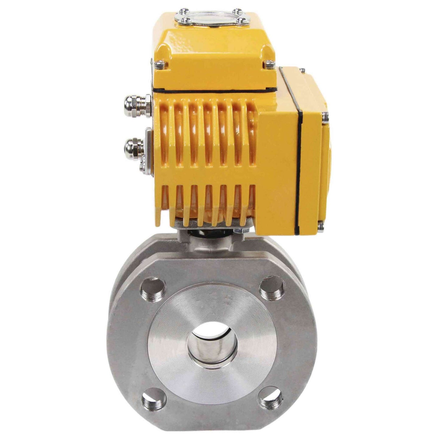 Stainless steel ball valve DNOVA kchmfp-DNOVA-110/220v, body material - stainless steel AISI 316, ball material - stainless steel AISI 316, seal - PTFE, electric actuator operated