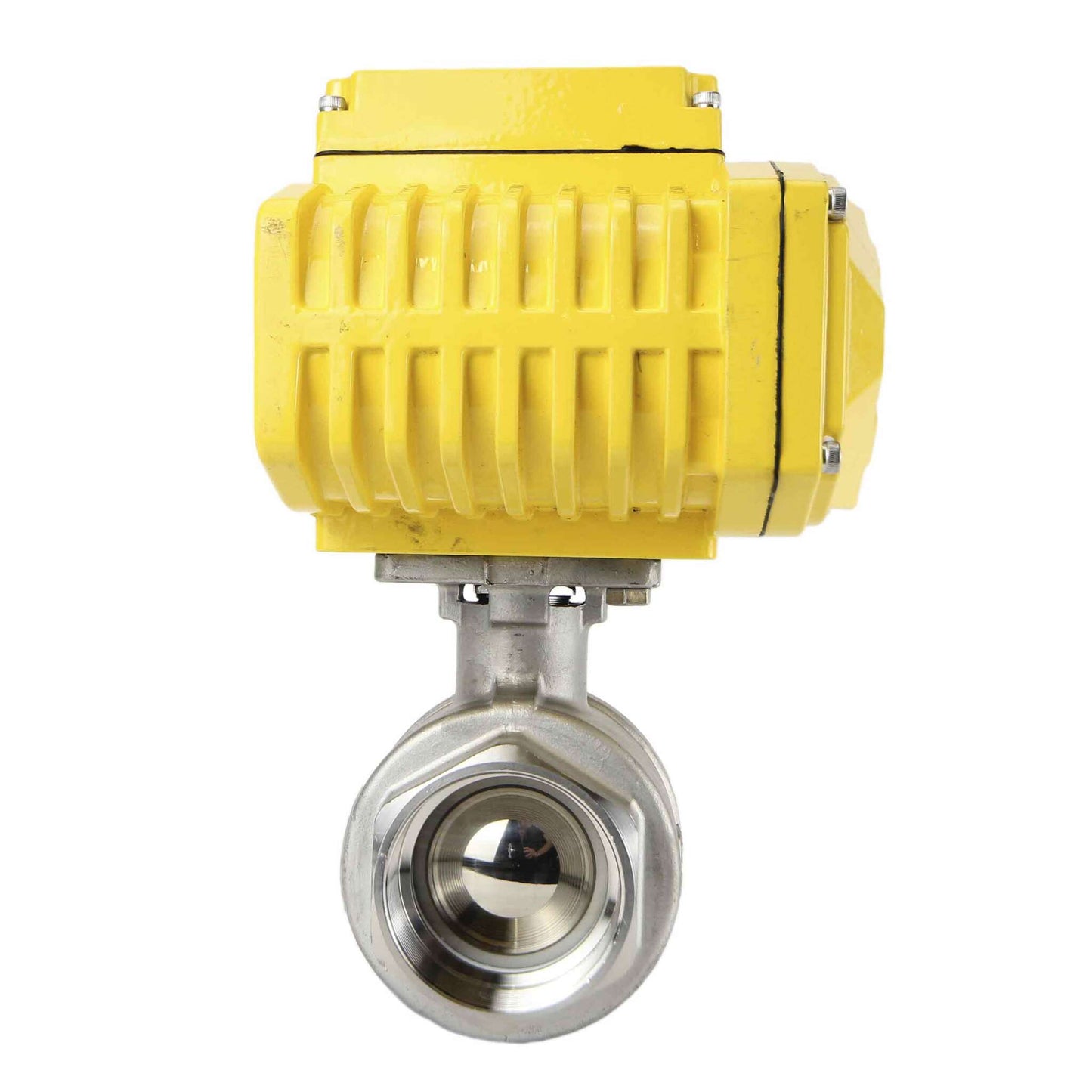 Stainless steel ball valve DNOVA BVMP.316.230-ISO PSI914, body material - stainless steel AISI 316, ball material - stainless steel AISI 316, seal - PTFE, threaded, quarter-turn electric actuator DNOVA-110/220Р’
