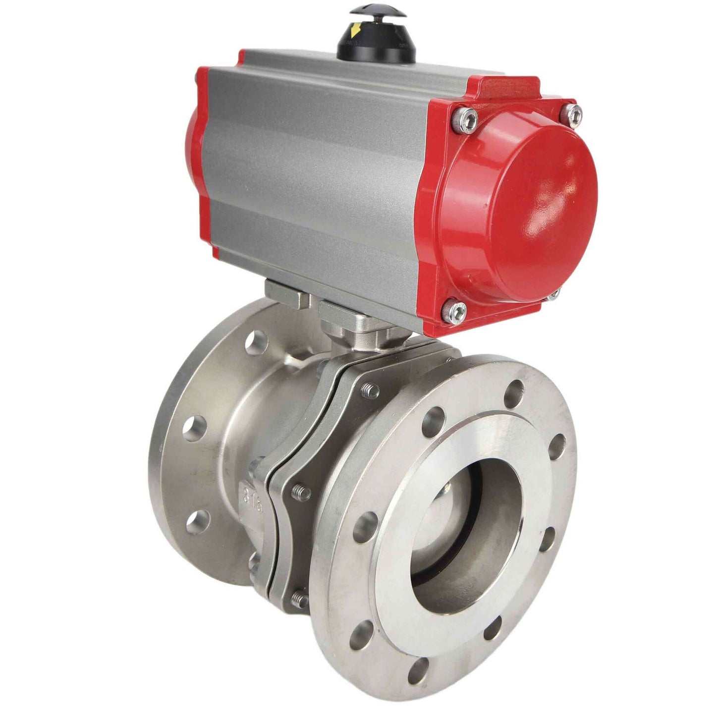 Stainless steel ball valve DNOVA kchfp-DNOVA-da-4m310-110/220v, body material - stainless steel AISI 316, ball material - stainless steel AISI 316, seal - PTFE, pneumatic actuator operated