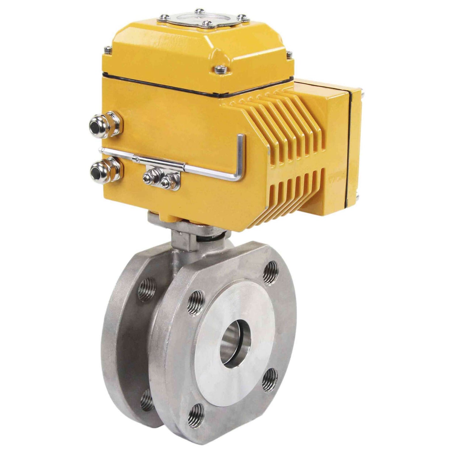 Stainless steel ball valve DNOVA kchmfp-DNOVA-110/220v, body material - stainless steel AISI 316, ball material - stainless steel AISI 316, seal - PTFE, electric actuator operated
