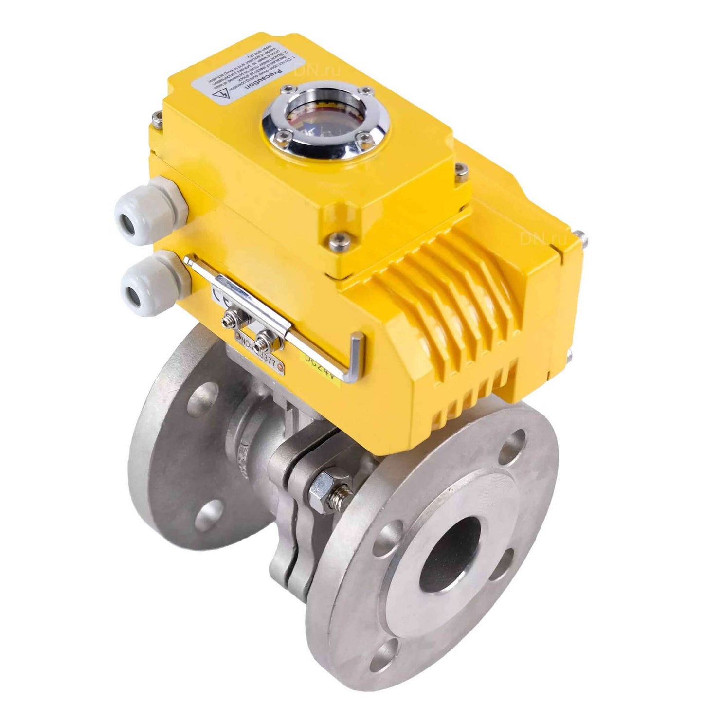 Stainless steel ball valve DNOVA kchfp-DNOVA-24v, body material - stainless steel AISI 316, ball material - stainless steel AISI 316, seal - PTFE, electric actuator operated