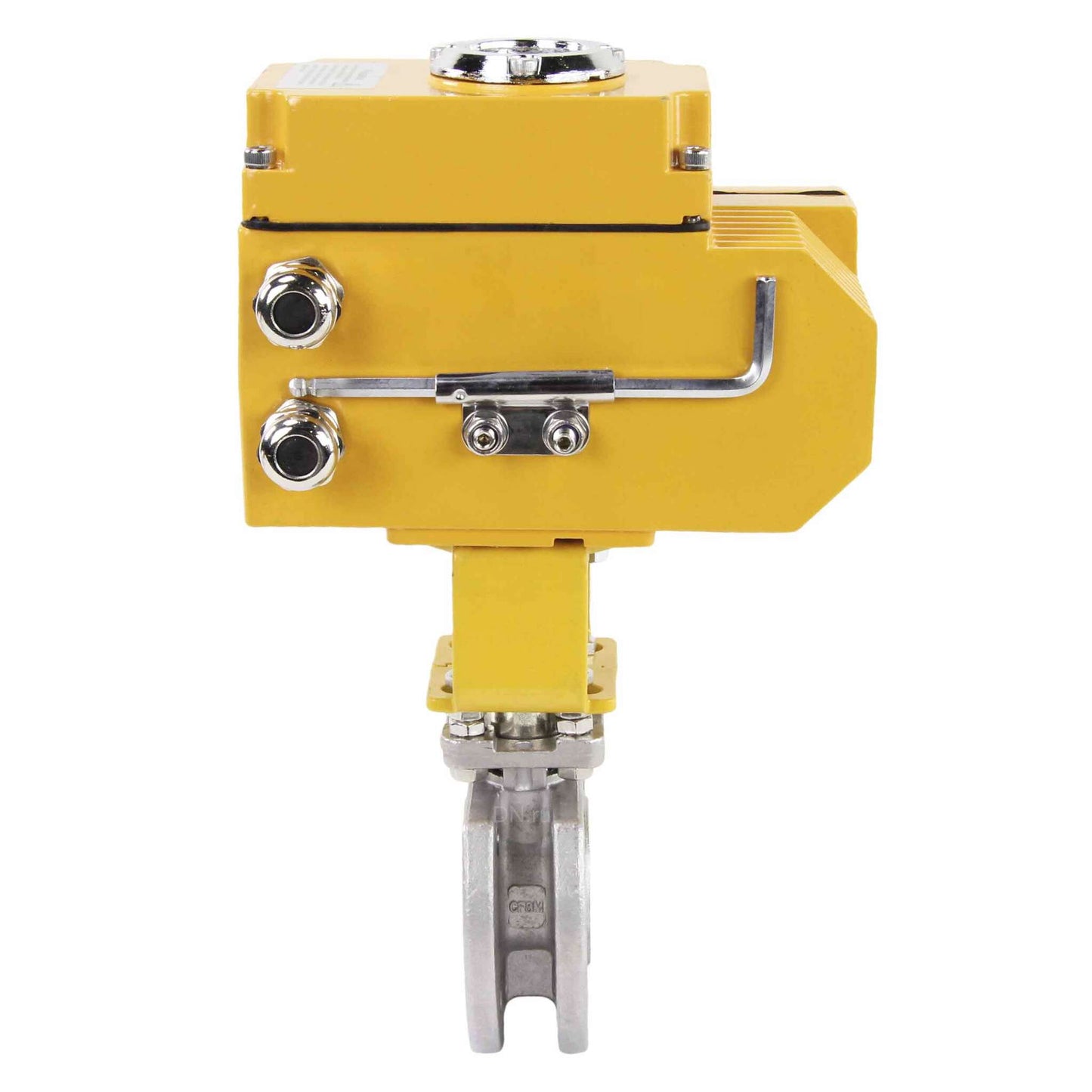 Stainless steel ball valve DNOVA kchmfp-DNOVA-380v, body material - stainless steel AISI 316, ball material - stainless steel AISI 316, seal - PTFE, electric actuator operated