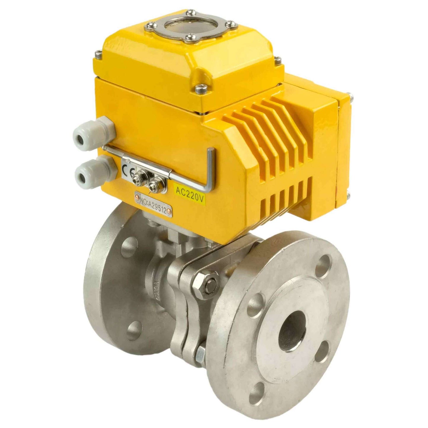 Stainless steel ball valve DNOVA kchfp-DNOVA-110/220v, body material - stainless steel AISI 316, ball material - stainless steel AISI 316, seal - PTFE, electric actuator operated
