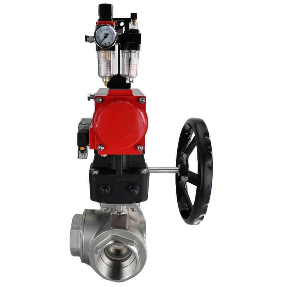 صمام كروي من الفولاذ المقاوم للصدأ DNOVA 3h-l-rpss316200mm-iso-pnevpr-da-rasp-110/220v-hdm-atu، مادة الجسم - الفولاذ المقاوم للصدأ AISI 316، مادة الكرة - الفولاذ المقاوم للصدأ AISI 316، الختم - PTFE، مشغل هوائي.