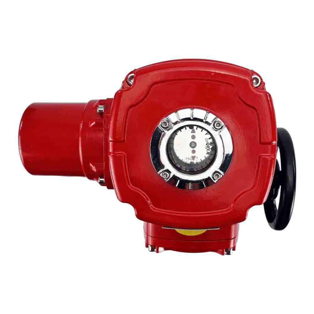 Stainless steel ball valve DNOVA RP.SS316.200.MM.ISO 914 PSI threaded, standard port, three way, L-type, body material - stainless steel AISI 316, with quater-turn electric actuator DNOVA QT-W (M) EX 380V