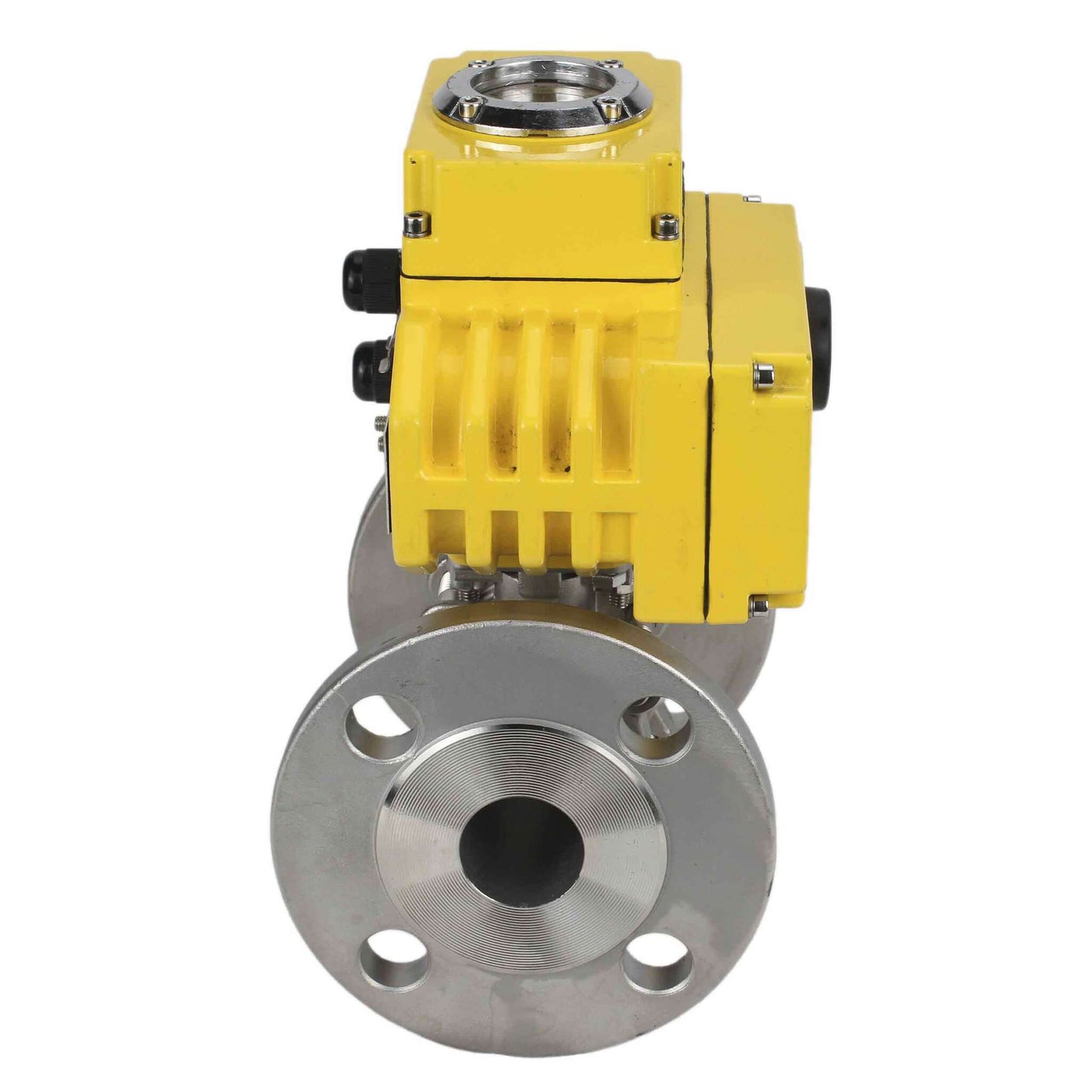 Stainless steel ball valve DNOVA ksfpt-316-180-110/220v, body material - stainless steel AISI 316, ball material - stainless steel AISI 316, seal - PTFE, electric actuator operated