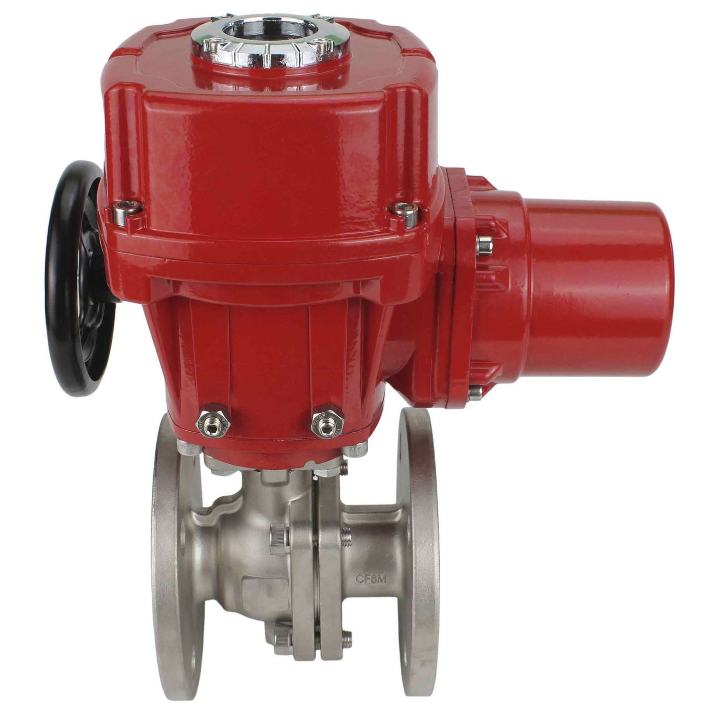 Válvula de bola de acero inoxidable DNOVA BVFP.316.200 580 PSI material del cuerpo - acero inoxidable AISI 316, bridada, paso completo, con actuador eléctrico de cuarto de vuelta DNOVA QT-W (M) EX 220V