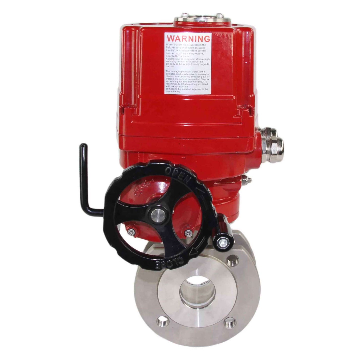 Stainless steel ball valve DNOVA kchmfp-DNOVA-ex-380v, body material - stainless steel AISI 316, ball material - stainless steel AISI 316, seal - PTFE, electric actuator operated