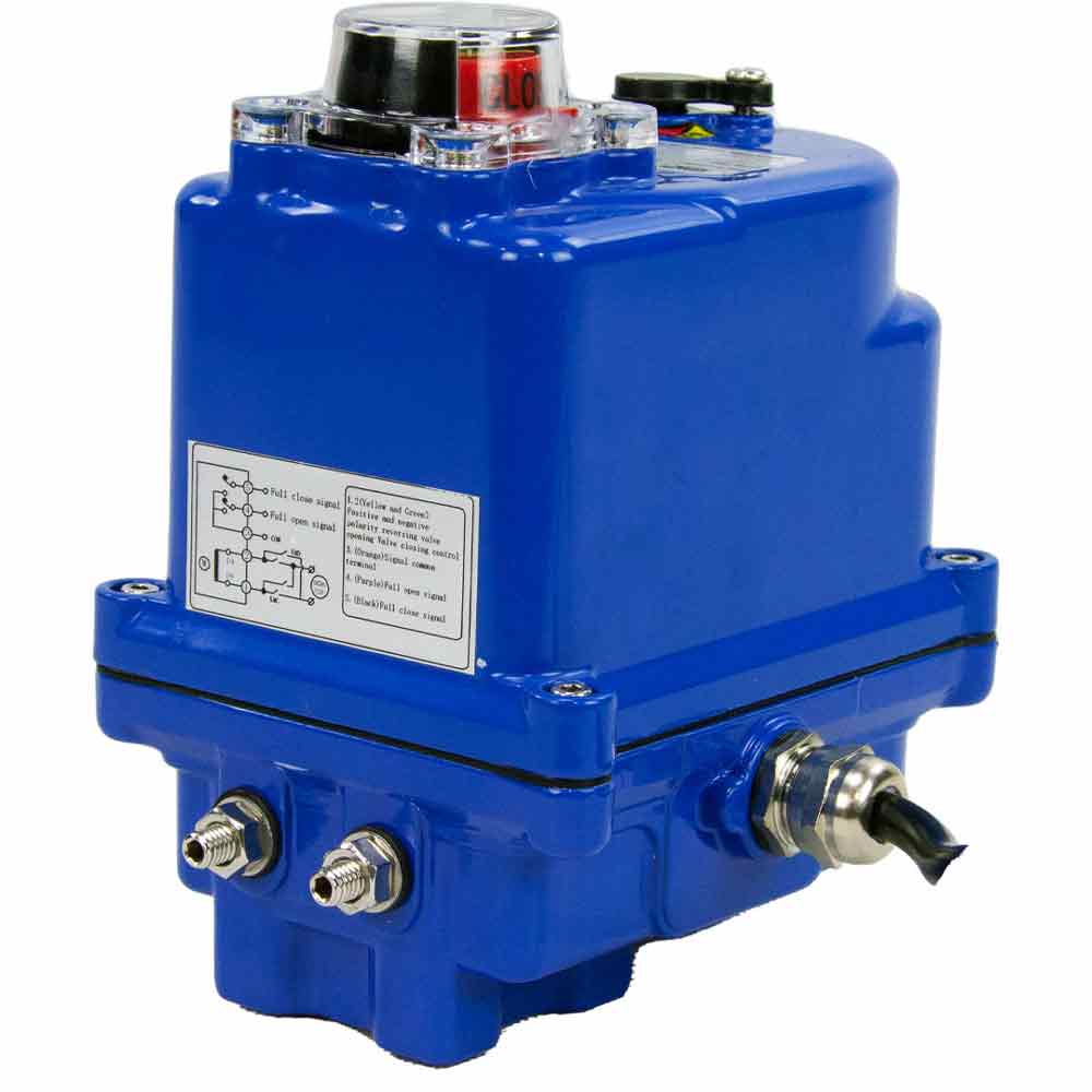 Actuador eléctrico de cuarto de vuelta DNOVA QT BLUE 003 24V