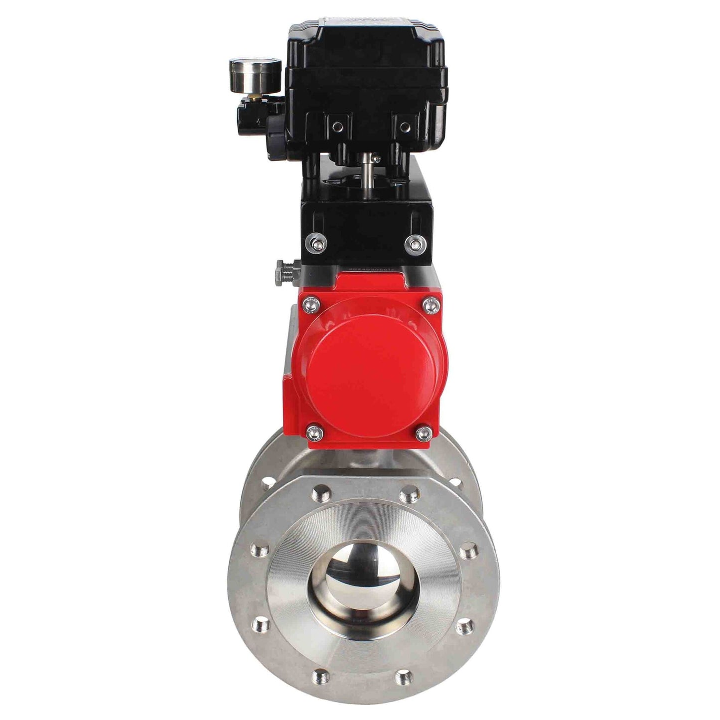 Stainless steel ball valve DNOVA kchmfp-DNOVA-da-yt1000rsn, body material - stainless steel AISI 316, ball material - stainless steel AISI 316, seal - PTFE, pneumatic actuator operated