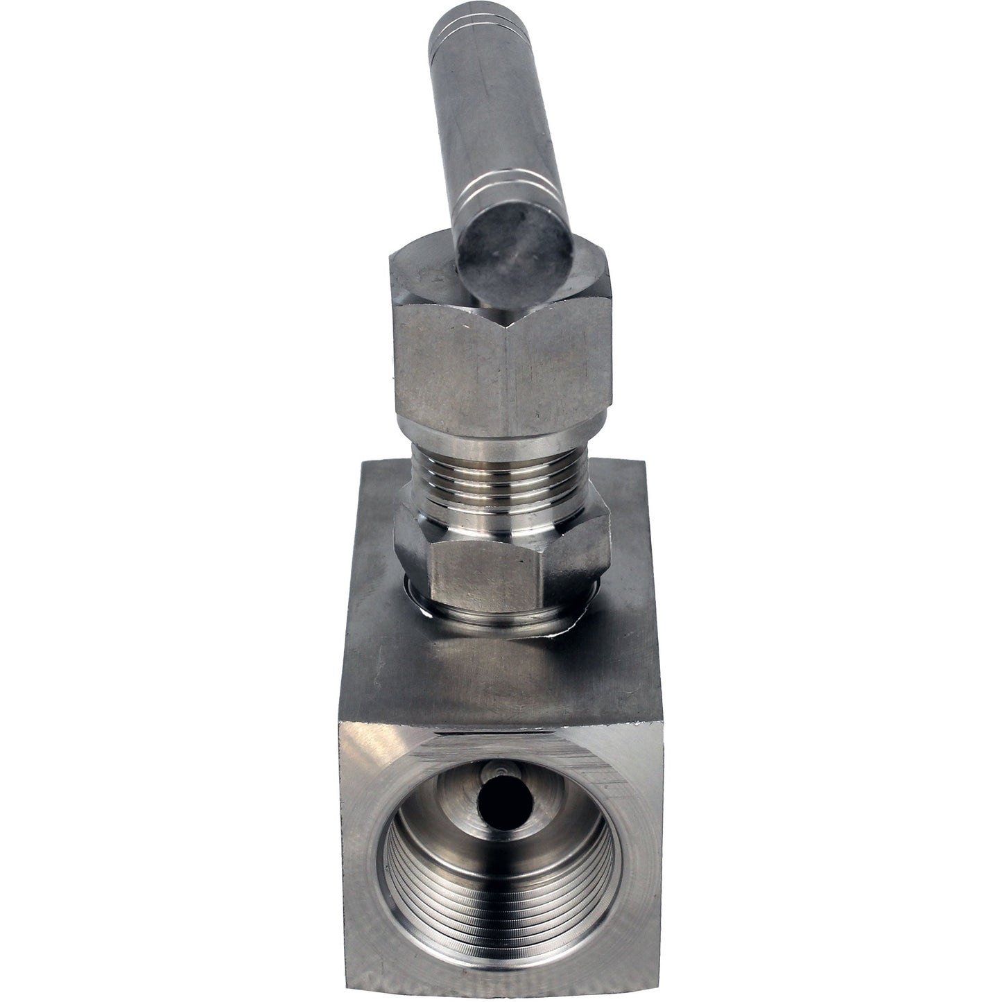 DNOVA VN32M-T-Ht threaded needle valve, body - stainless steel 316, seal - metal, with T-handle