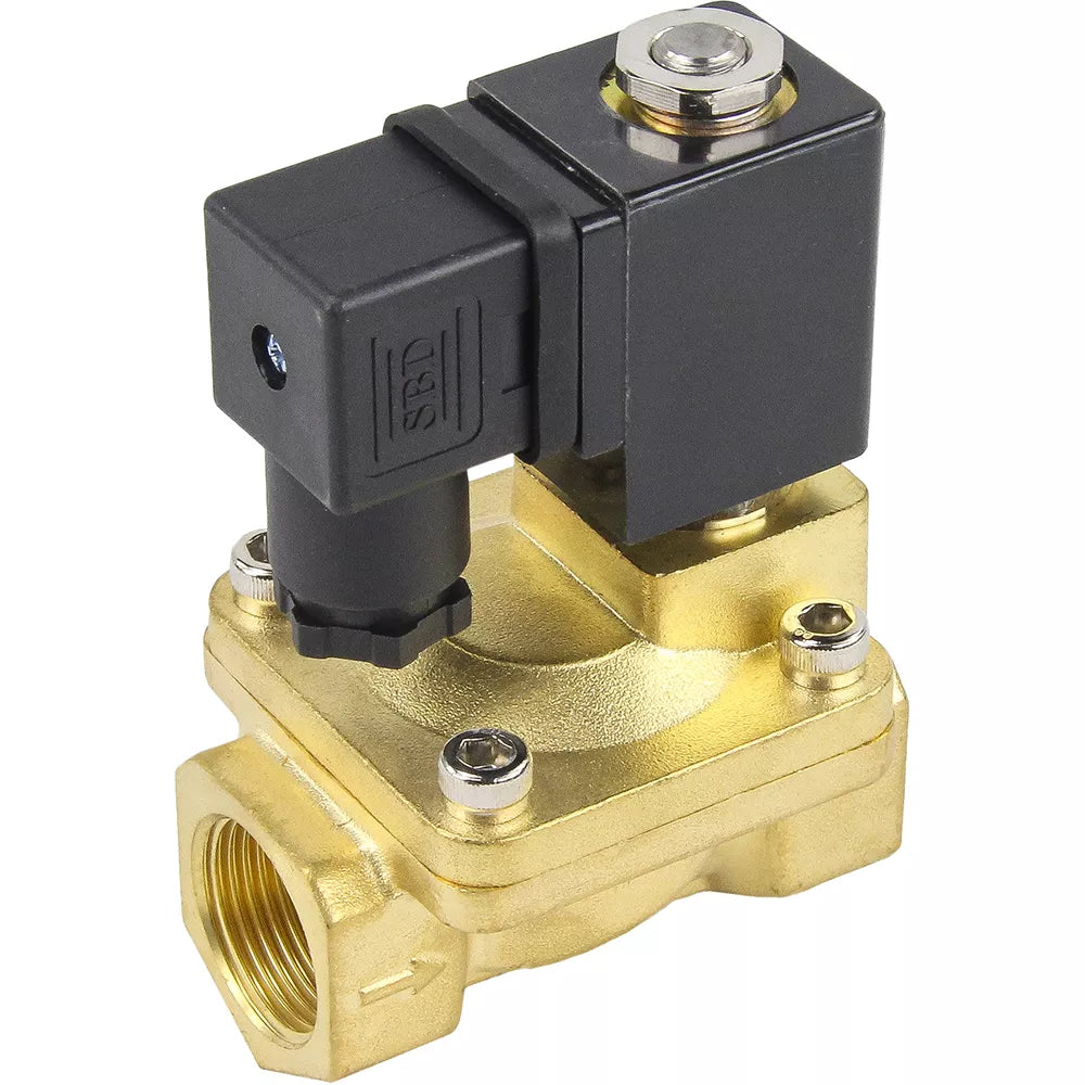 Electroválvula DNOVA VS400-VT-NC-24VAC, cuerpo de latón, junta de Vitón, normalmente cerrada, bobina de 24 V CA.