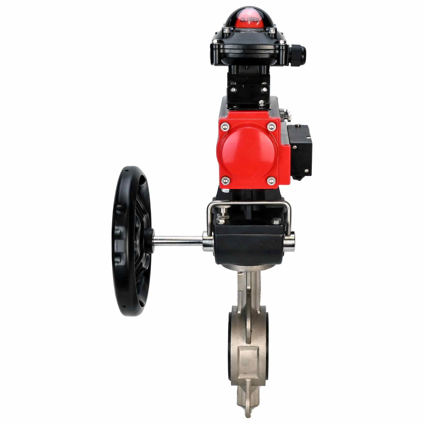 Water Butterfly Valve DNOVA 316l-316l-nbr-da-4M310-110/220-apl210n-gm, body material - stainless steel AISI 316L, disk material - stainless steel AISI 316L, seal - NBR, pneumatic actuator operated