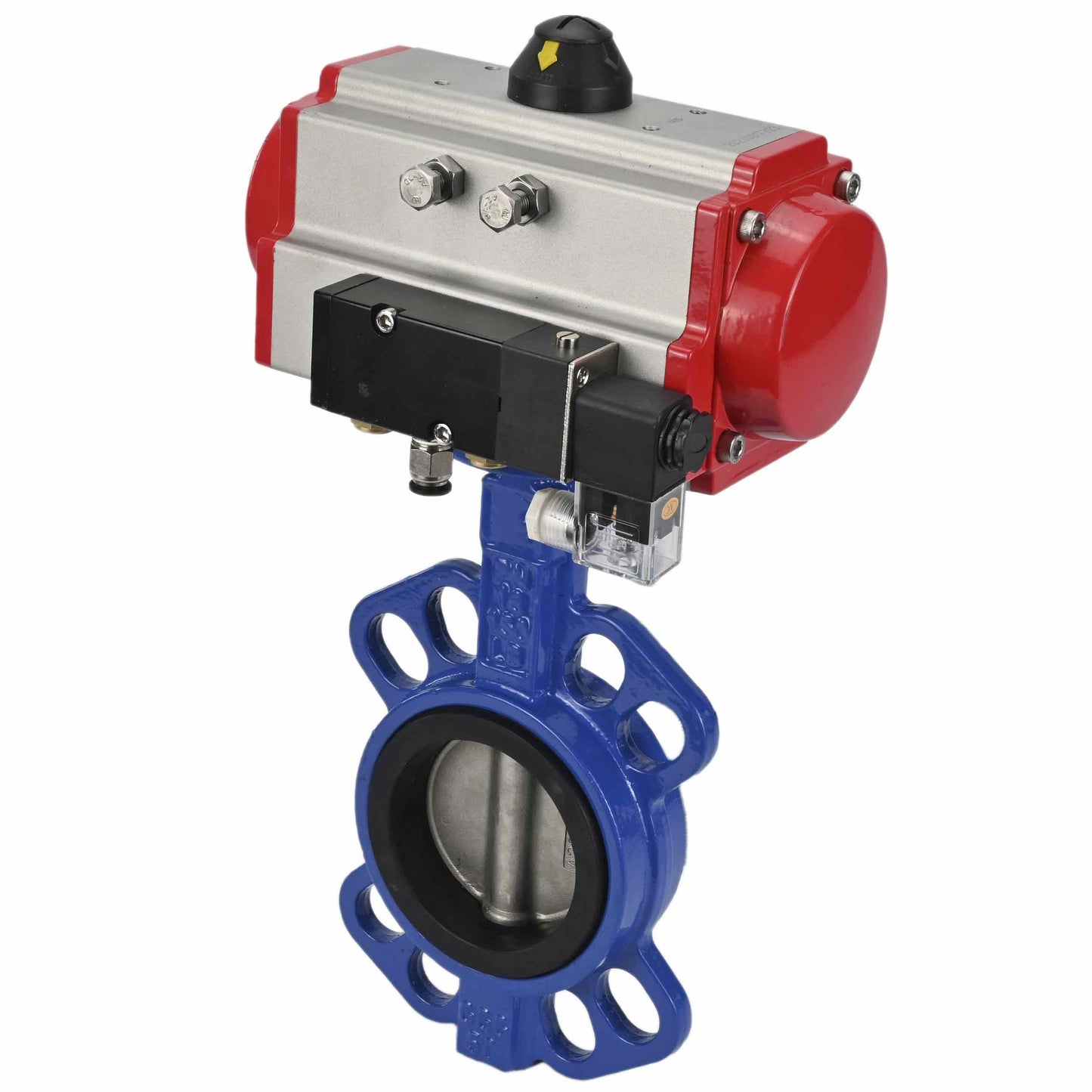 Water Butterfly Valve DNOVA g50-g40-epdm-DNOVA-da-4m310-110/220, body material - cast iron GGG50, disk material - cast iron GGG40, seal - EPDM, pneumatic actuator operated