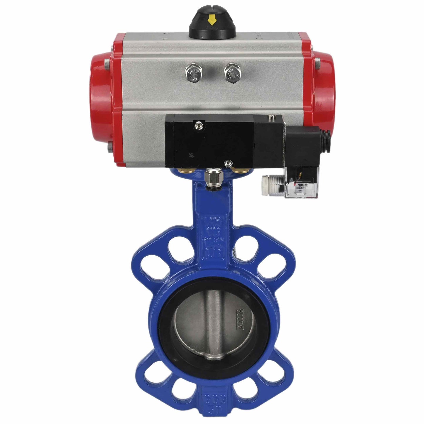 Water Butterfly Valve DNOVA g50-g40-epdm-DNOVA-sa-4m310-110/220, body material - cast iron GGG50, disk material - cast iron GGG40, seal - EPDM, pneumatic actuator operated